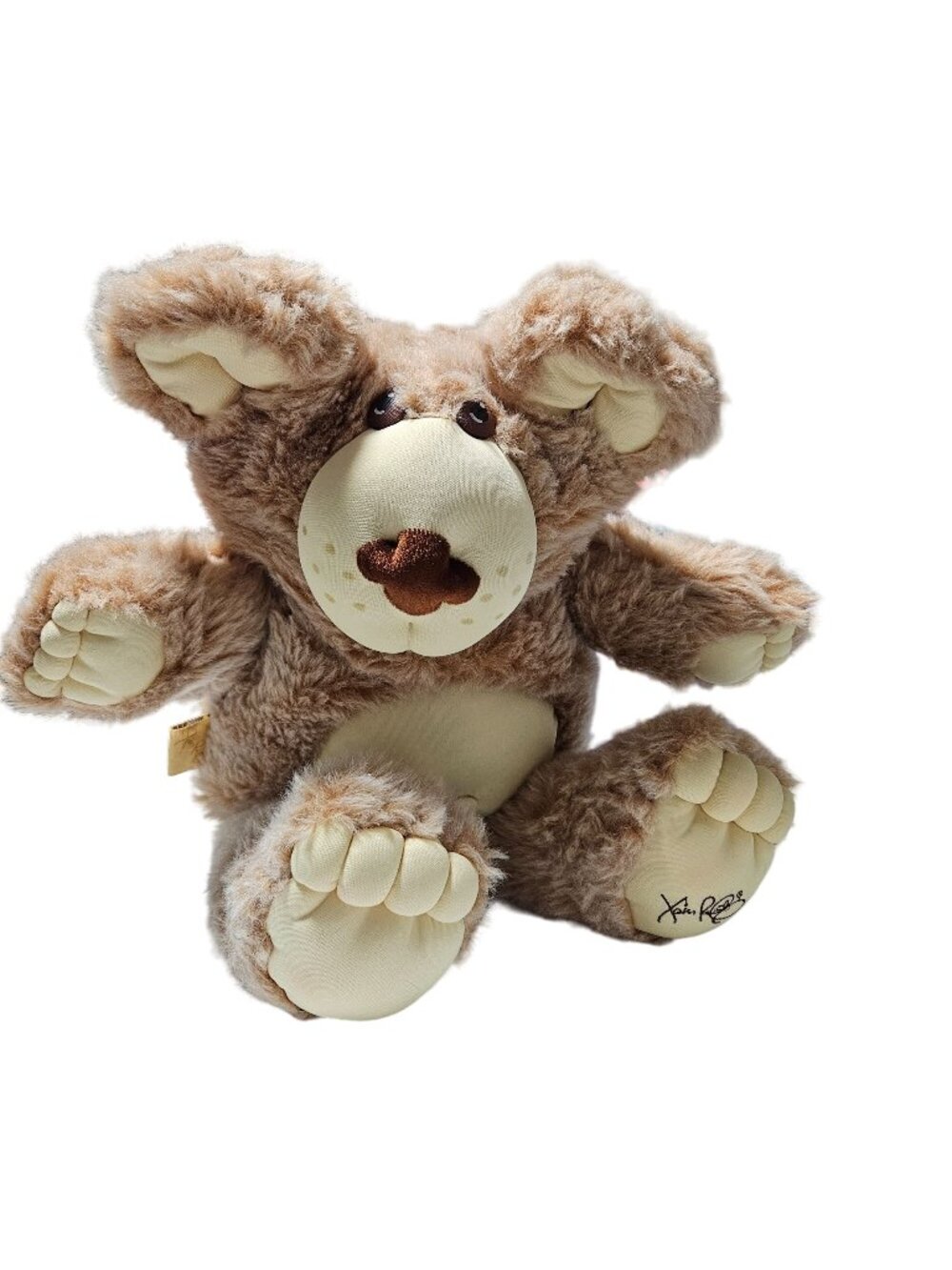 Vintage 80s Furskin Dudley Bear 22 inch Plush Xavier Roberts Stuffed Animal Toy